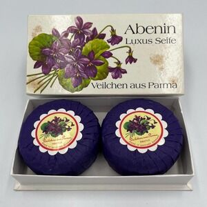 Vintage Abenin Berlin Violet Soap 2-Pack 3.4 oz each  New Pamper  Collectible